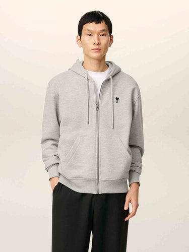 Ami Paris Hombre Barcelona Sudadera Capucha Cremallera color Gris sku 545-002142 01 - Foto 2