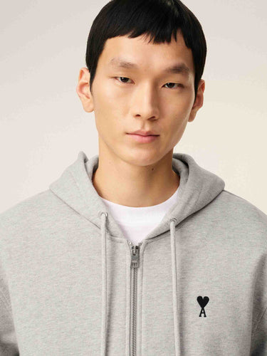 Ami Paris Hombre Barcelona Sudadera Capucha Cremallera color Gris sku 545-002142 01 - Foto 4