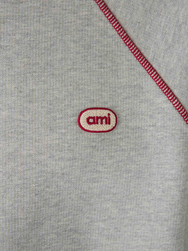 Ami Paris Hombre Barcelona Sudadera Cuello Redondo color Gris sku 545-002148 01 - Foto 4