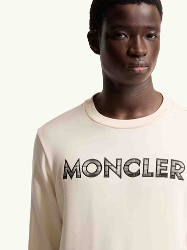 Moncler Hombre Barcelona Sudadera Logo color Marfil sku 545-002169 01 - Foto 5