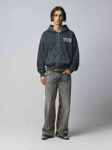 Twojeys Hombre Barcelona Sudadera Cremallera Studded color Gris Antracita sku 545-002180 01 - Foto 2
