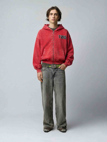 Twojeys Hombre Barcelona Sudadera Cremallera Studded color Rojo sku 545-002180 02 - Foto 2