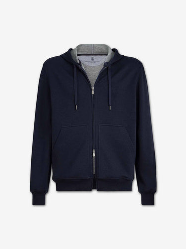 Brunello Cucinelli Hombre Barcelona Sudadera Capucha Cremallera color Azul Marino sku 545-002182 01 - Foto 1