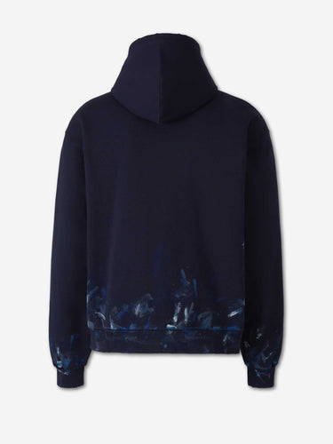 Balenciaga Hombre Barcelona Sudadera Logo Pintura color Azul Noche sku 545-002199 01 - Foto 2