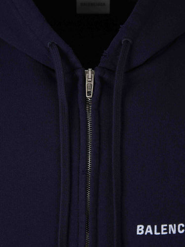 Balenciaga Hombre Barcelona Sudadera Logo Pintura color Azul Noche sku 545-002199 01 - Foto 3