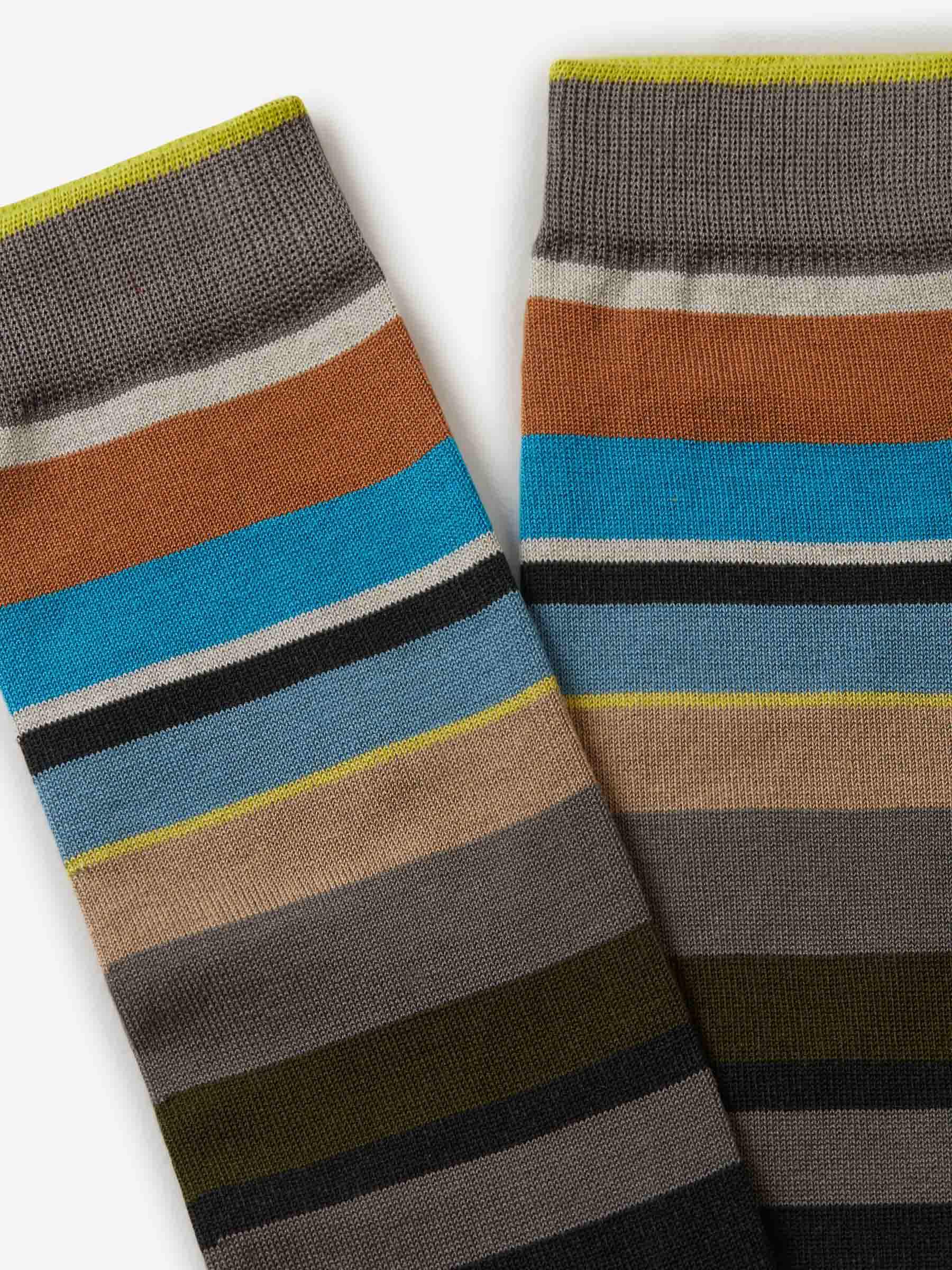 Gallo Hombre Barcelona Calcetines Rayas Multicolor color Verde Militar sku 642-000433 02 - Foto 2