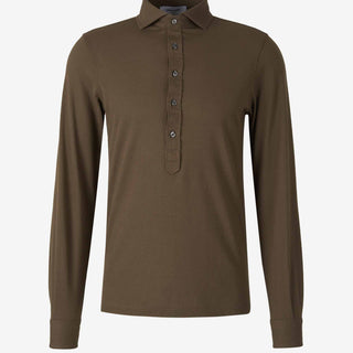 Gran Sasso Hombre Barcelona Polo Piqué Algodón color Verde Militar sku 551-000387 03 - Foto 1