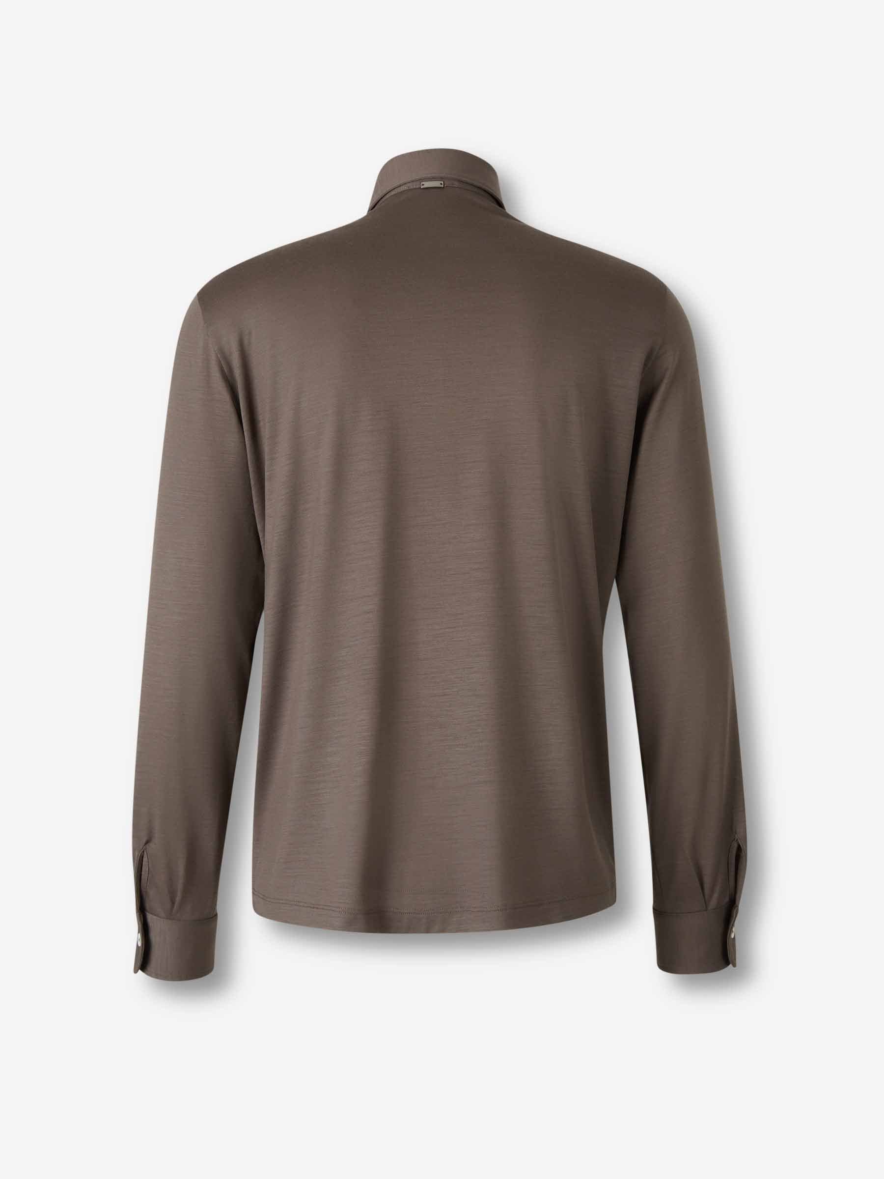 Herno Hombre Barcelona Polo Manga Larga color Taupe sku 551-000393 01 - Foto 2