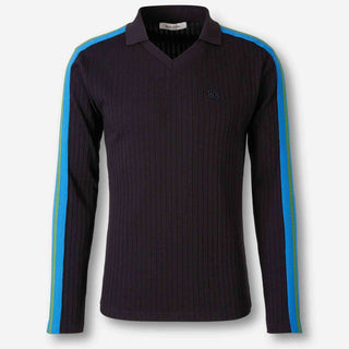 Wales Bonner Hombre Barcelona Polo Manga Larga color Azul Noche sku 551-000395 01 - Foto 1