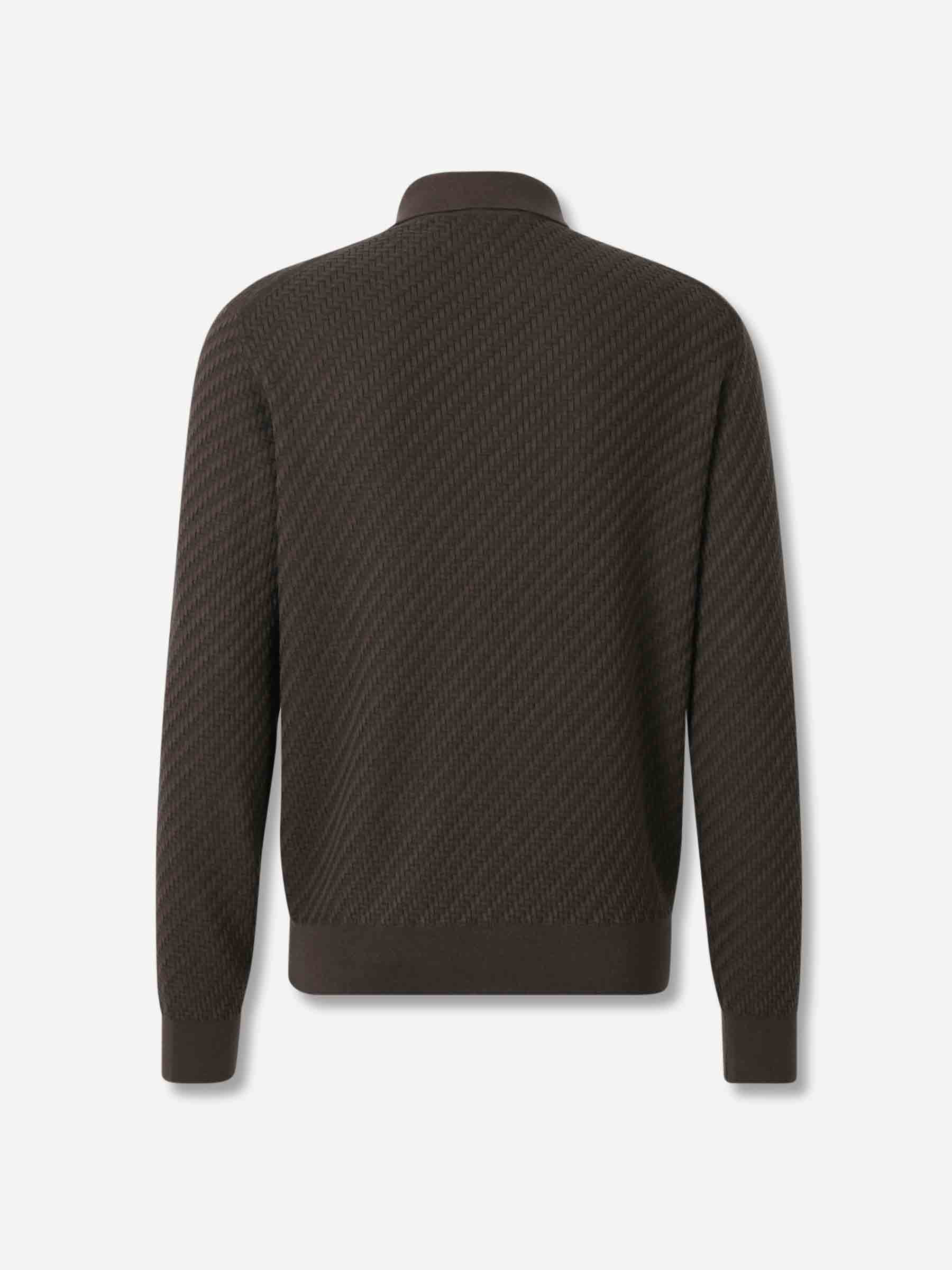 Brioni Hombre Barcelona Polo Manga Larga color Marrón Oscuro sku 551-000397 01 - Foto 2