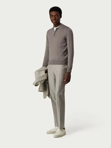 Canali Hombre Barcelona Polo Algodón Logo color Taupe sku 551-000404 03 - Foto 2