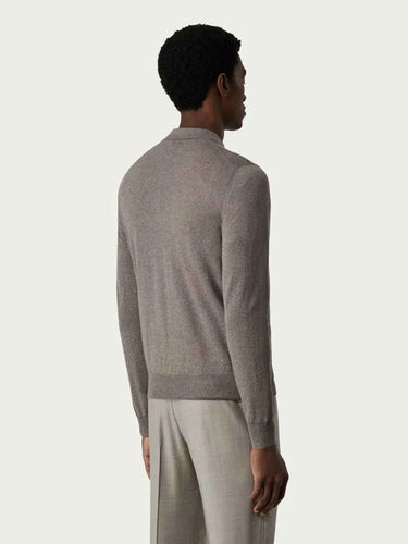 Canali Hombre Barcelona Polo Algodón Logo color Taupe sku 551-000404 03 - Foto 3