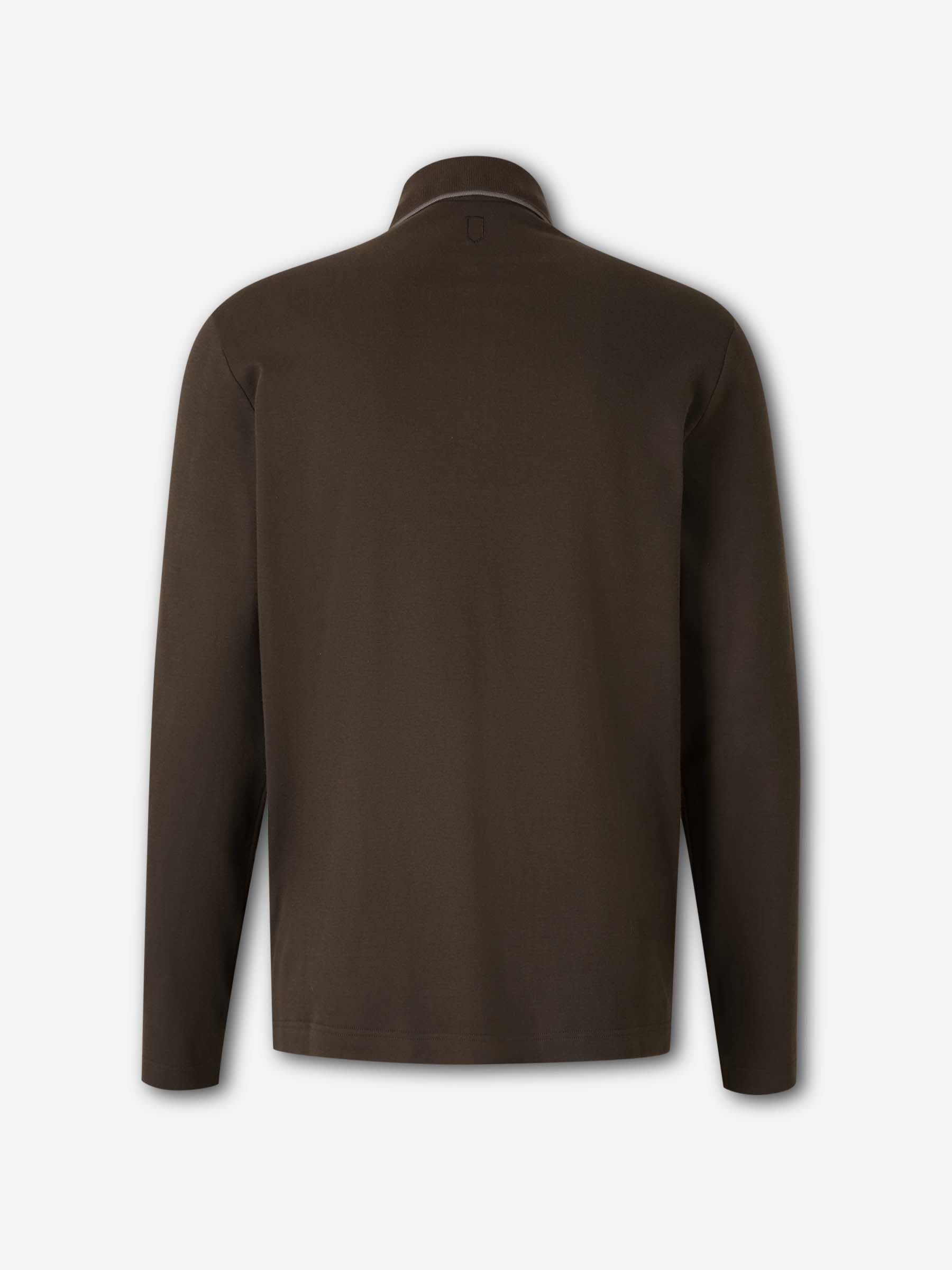 Canali Hombre Barcelona Polo Manga Larga color Marrón Oscuro sku 551-000407 01 - Foto 2