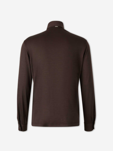 Herno Hombre Barcelona Polo Fino Lana color Marrón Oscuro sku 551-000416 01 - Foto 2
