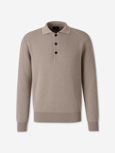 Brioni Hombre Barcelona Jersey Fino Cuello Polo color Taupe sku 551-000418 01 - Foto 1