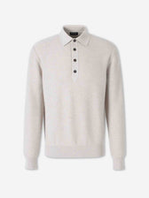 Zegna Hombre Barcelona Jersey Cuello Polo Cashmere color Beige sku 551-000420 01 - Foto 1