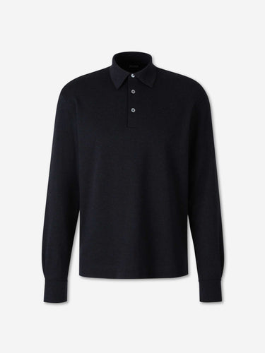 Zegna Hombre Barcelona Polo Algodón color Azul Noche sku 551-000421 01 - Foto 1