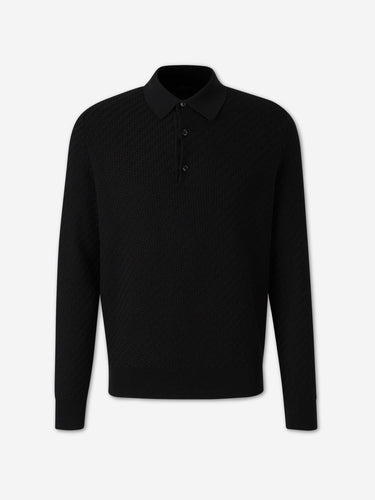 Brioni Hombre Barcelona Polo Punto Trenzado color Negro sku 551-000422 01 - Foto 1