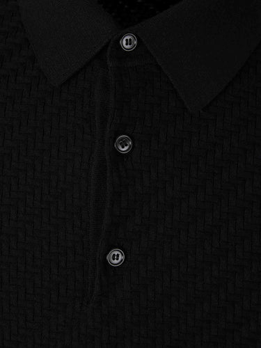 Brioni Hombre Barcelona Polo Punto Trenzado color Negro sku 551-000422 01 - Foto 3