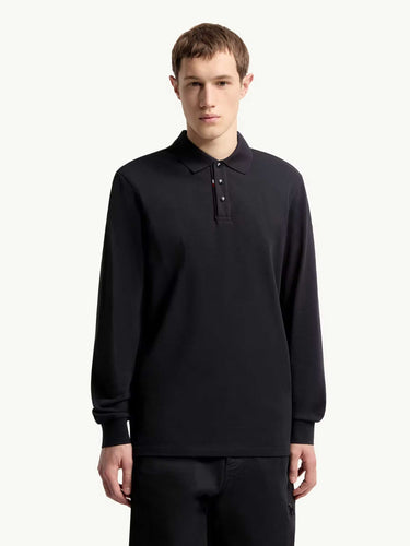 Moncler Hombre Barcelona Polo Liso Algodón color Azul Marino sku 551-000424 01 - Foto 2