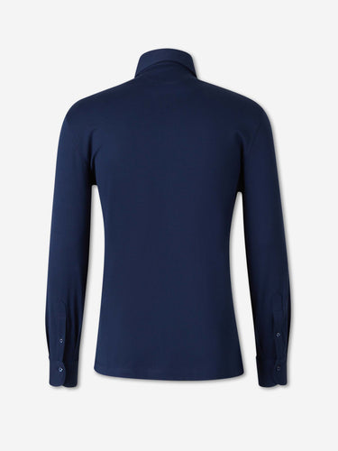 Brunello Cucinelli Hombre Barcelona Polo Punto Algodón color Azul Marino sku 551-000428 01 - Foto 2