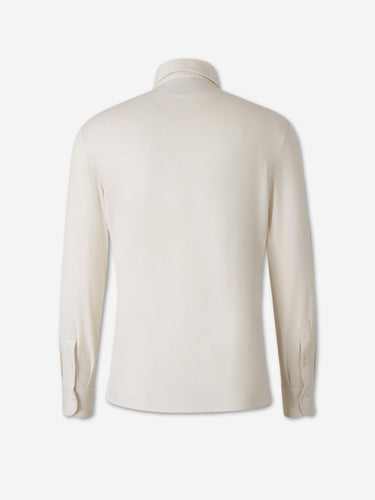Brunello Cucinelli Hombre Barcelona Polo Punto Algodón color Marfil sku 551-000428 02 - Foto 2