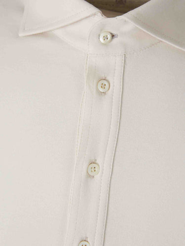 Brunello Cucinelli Hombre Barcelona Polo Punto Algodón color Marfil sku 551-000428 02 - Foto 3