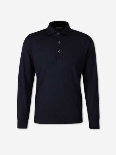 Santa Eulalia Hombre Barcelona Polo Fino Lana Merino color Azul Marino sku 551-000429 01 - Foto 1