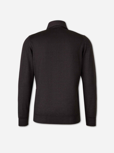 Santa Eulalia Hombre Barcelona Polo Fino Lana Merino color Marrón Oscuro sku 551-000429 02 - Foto 2