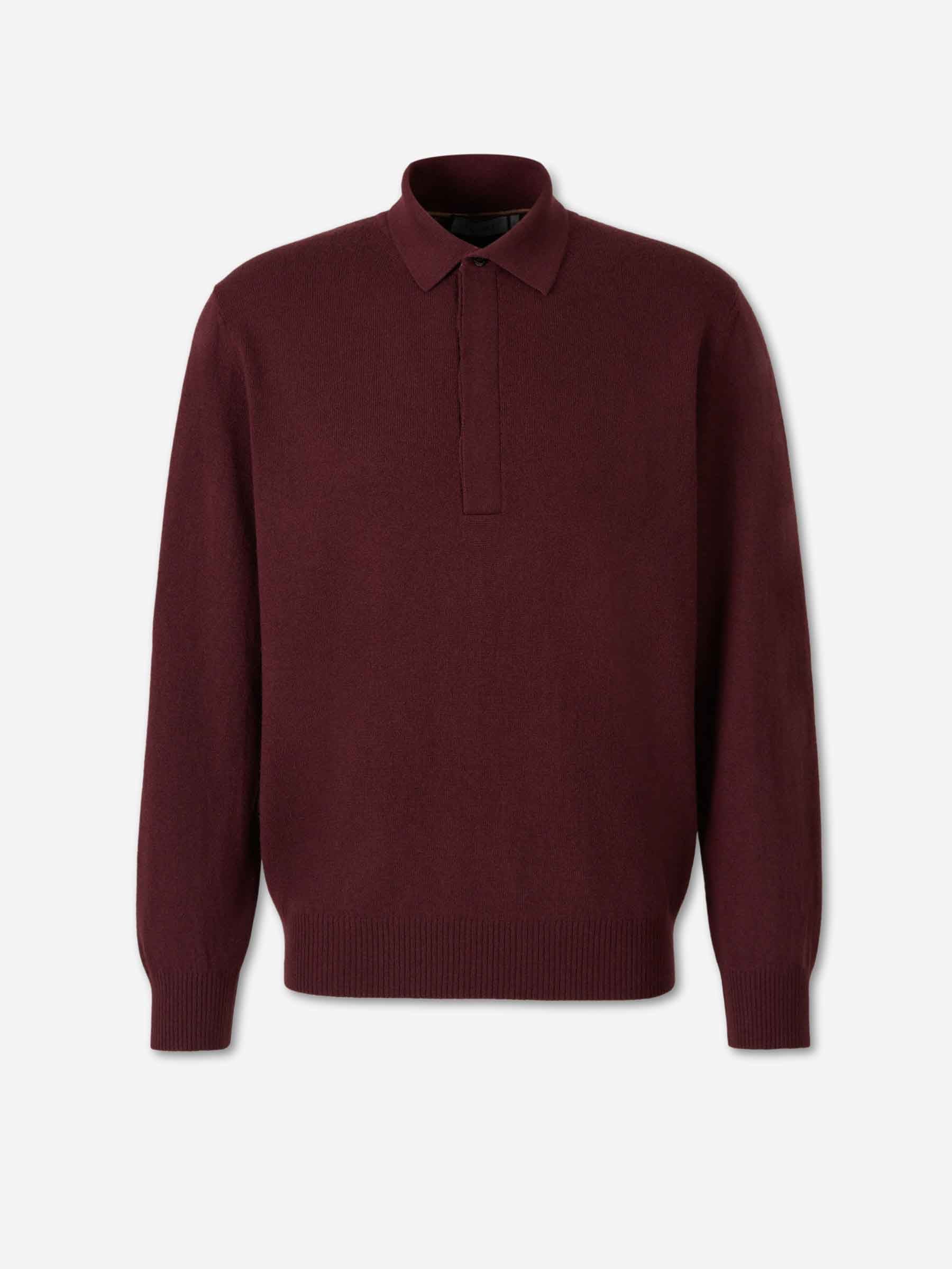 Canali Hombre Barcelona Jersey Cuello Polo color Burdeos sku 551-000433 01 - Foto 1