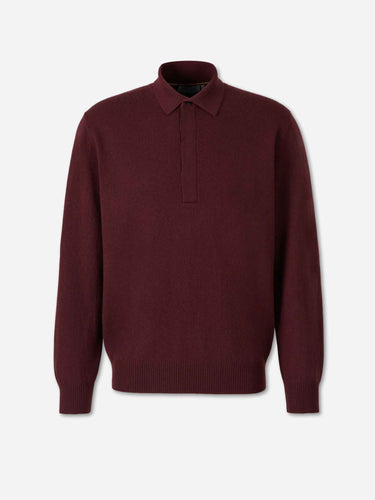 Canali Hombre Barcelona Jersey Cuello Polo color Burdeos sku 551-000433 01 - Foto 1