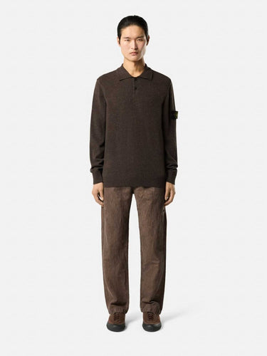 Stone Island Hombre Barcelona Jersey Cuello Polo color Marrón Oscuro sku 551-000441 01 - Foto 2