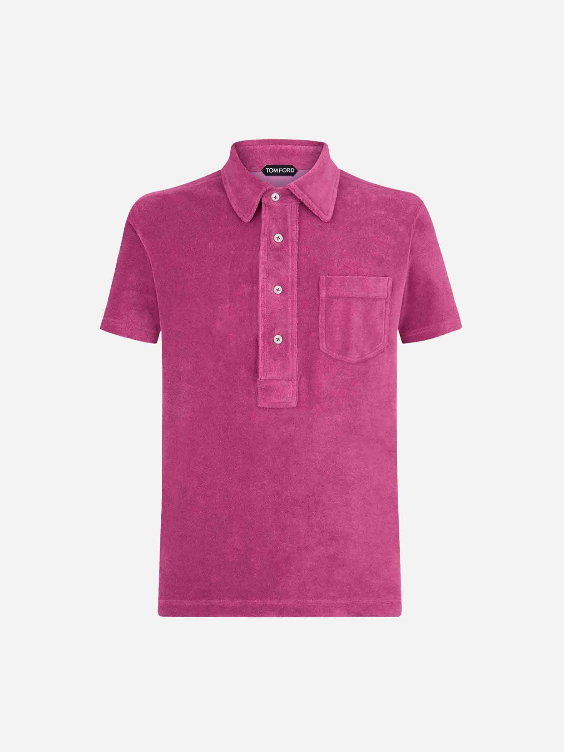 Tom Ford Hombre Barcelona Polo Terciopelo Punto color Cereza sku 552-001537 01 - Foto 1