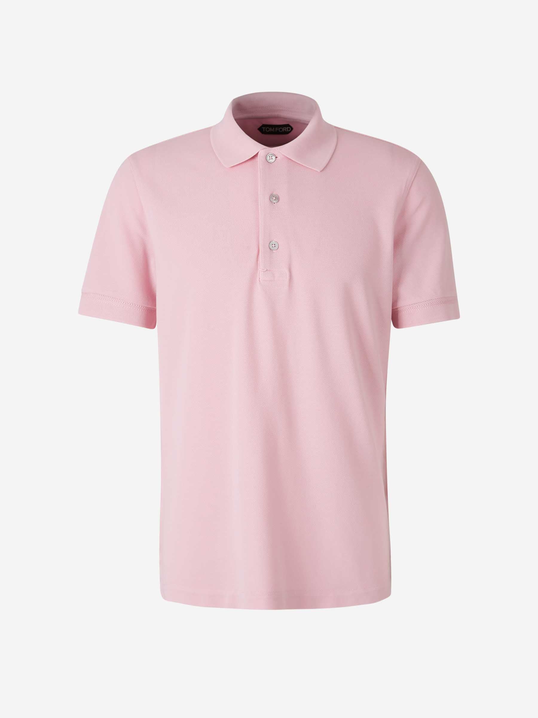 Tom Ford Hombre Barcelona Polo Logo Piqué color Rosa Palo sku 552-001538 02 - Foto 1