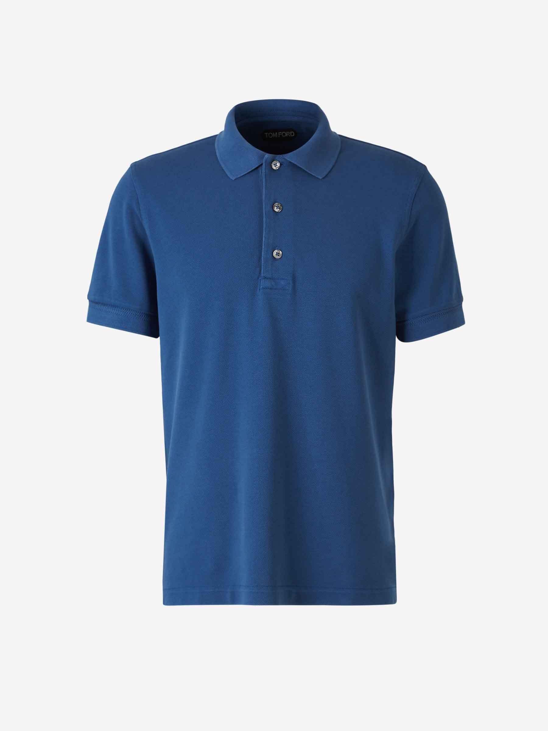 Tom Ford Hombre Barcelona Polo Liso Lyocell color Azul sku 552-001539 02 - Foto 1