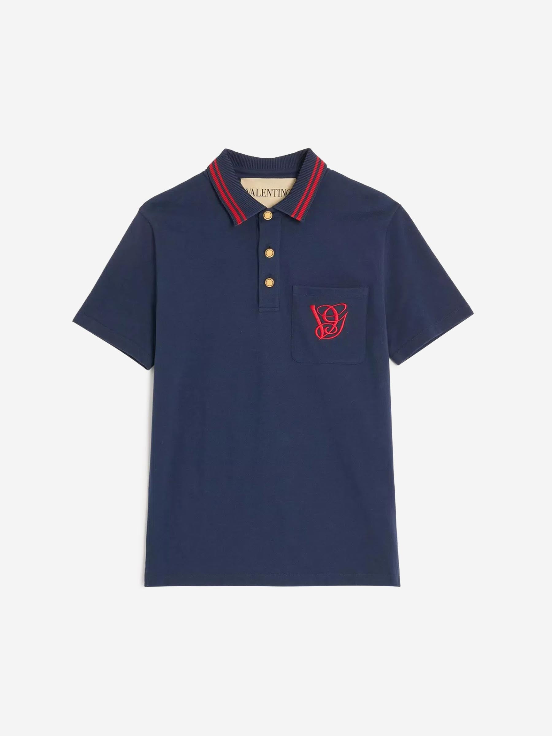 Valentino Hombre Barcelona Camiseta con detalle bordado color Azul Marino sku 552-001615 01 - Foto 1