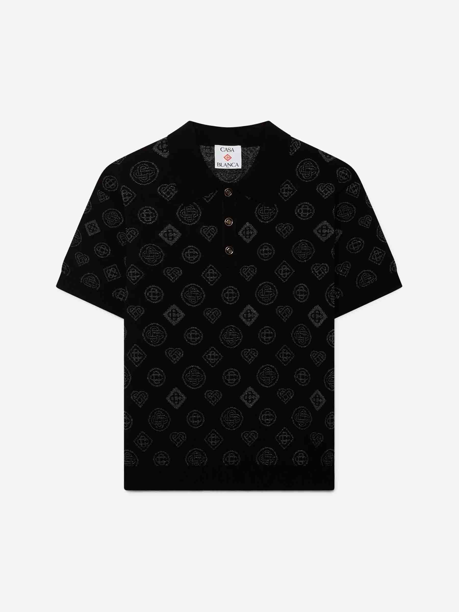 Casablanca Hombre Barcelona Polo Monograma Jacquard color Negro sku 552-001627 01 - Foto 1