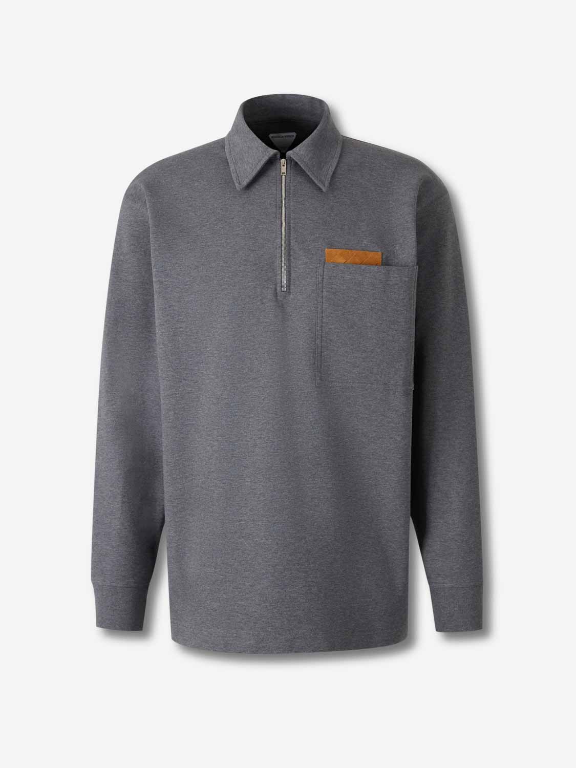 Bottega Veneta Hombre Barcelona Polo Algodón Manga Larga color Gris Antracita sku 552-001629 01 - Foto 1
