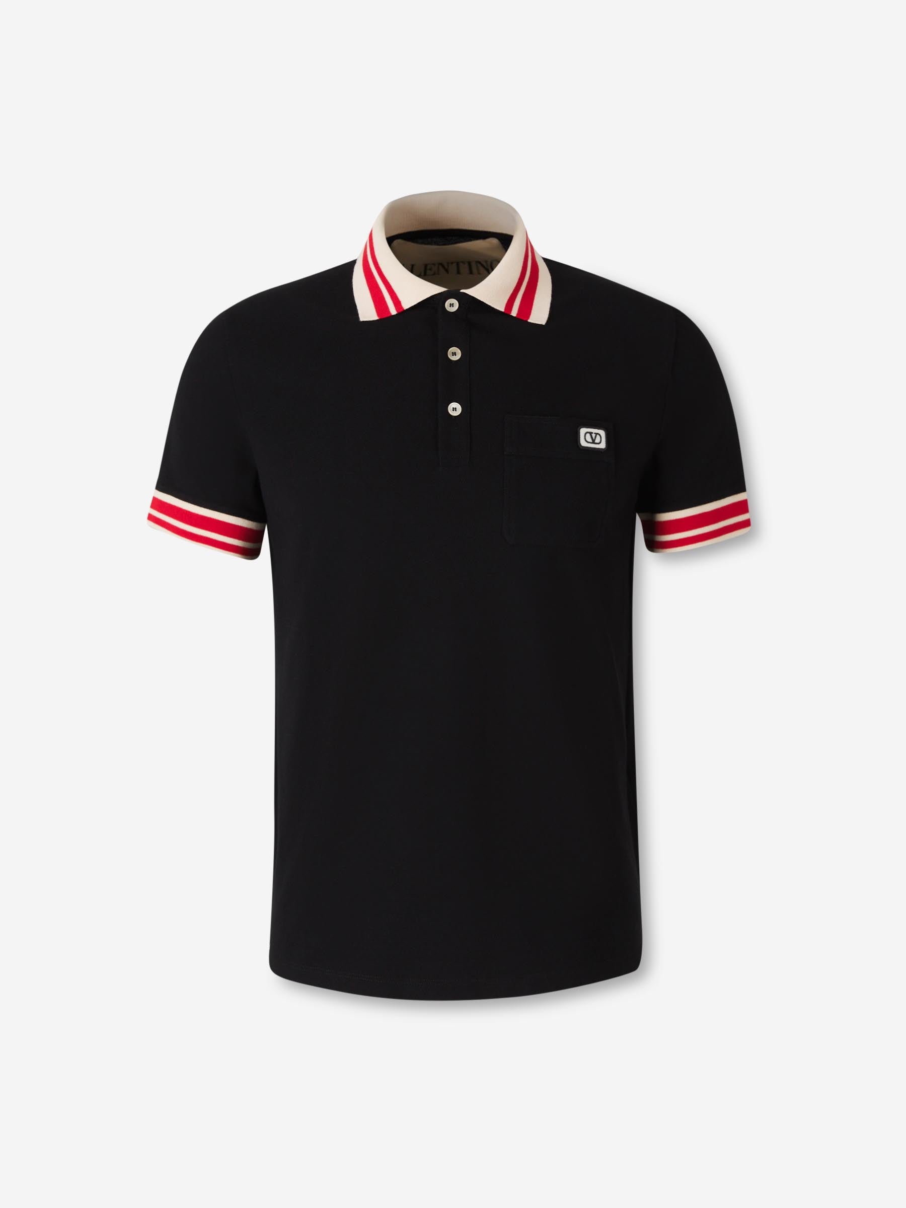 Valentino Hombre Barcelona Polo Parche VLogo color Negro sku 552-001630 01 - Foto 1