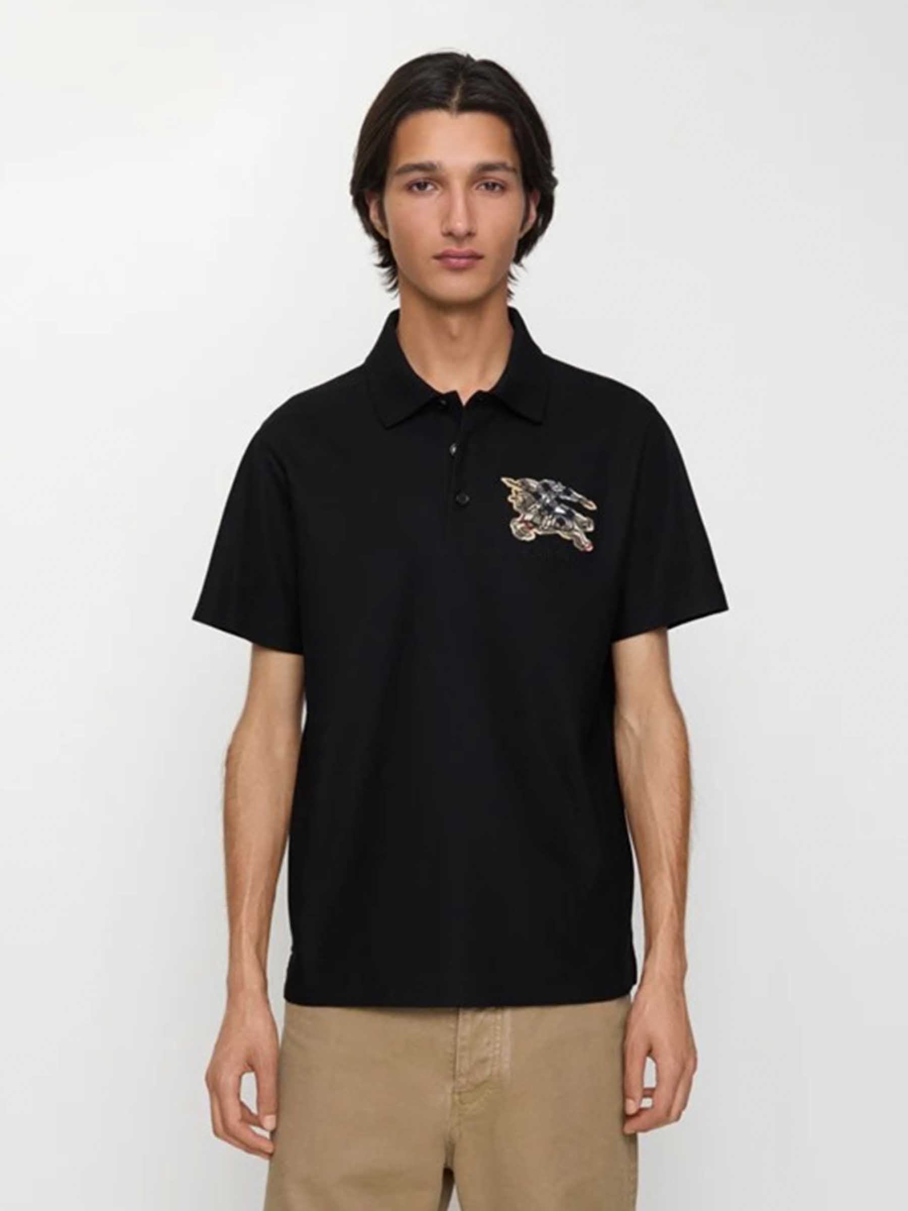 Burberry Hombre Barcelona Polo Piqué Algodón color Negro sku 552-001640 01 - Foto 2
