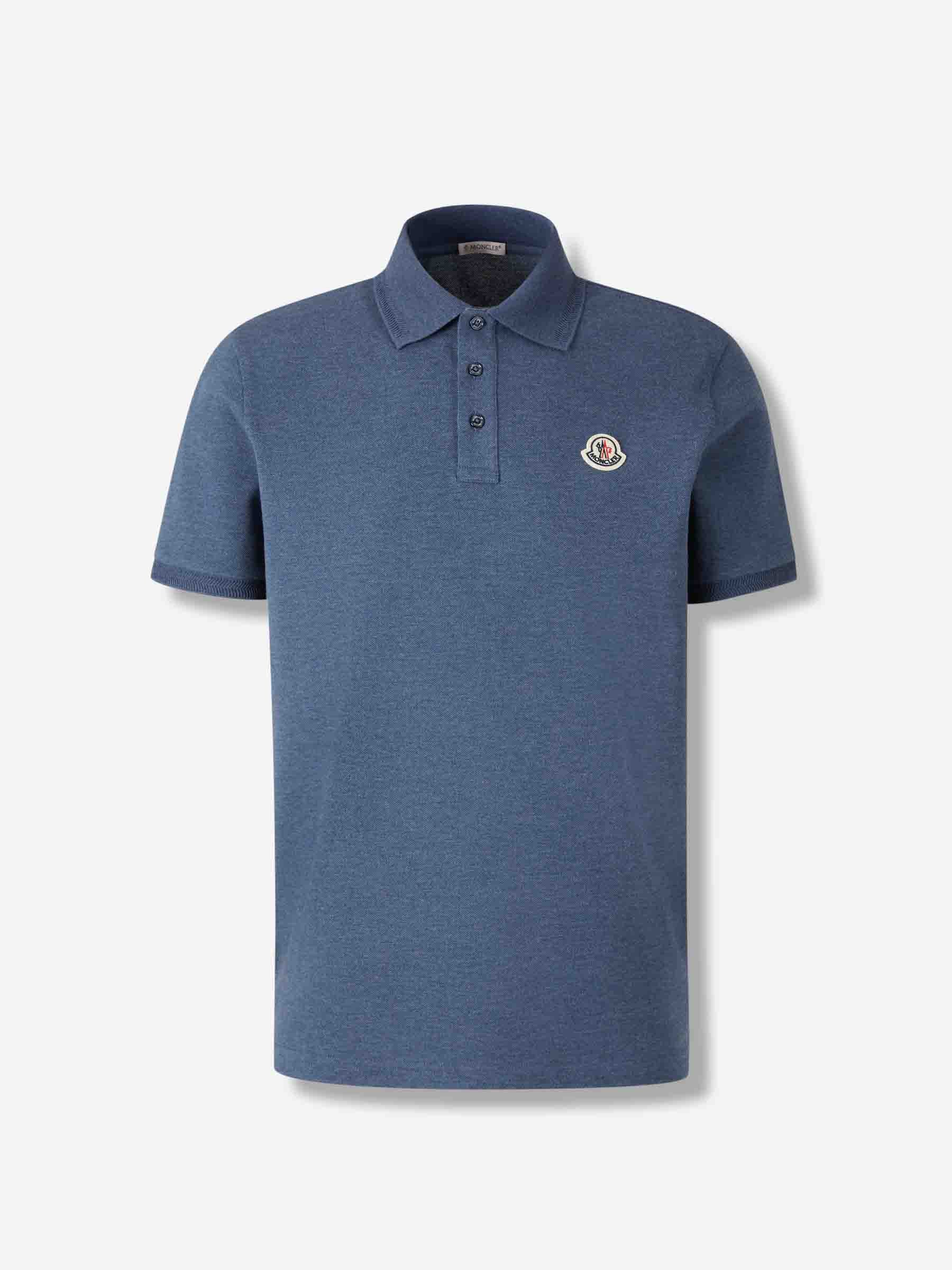 Moncler Hombre Barcelona Polo Piqué Algodón color Azul Denim sku 552-001644 02 - Foto 1