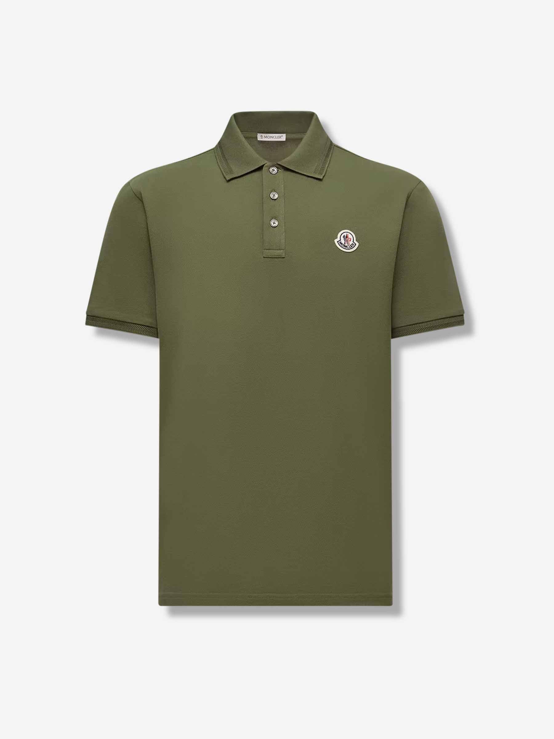 Moncler Hombre Barcelona Polo Piqué Algodón color Verde Militar sku 552-001644 03 - Foto 1
