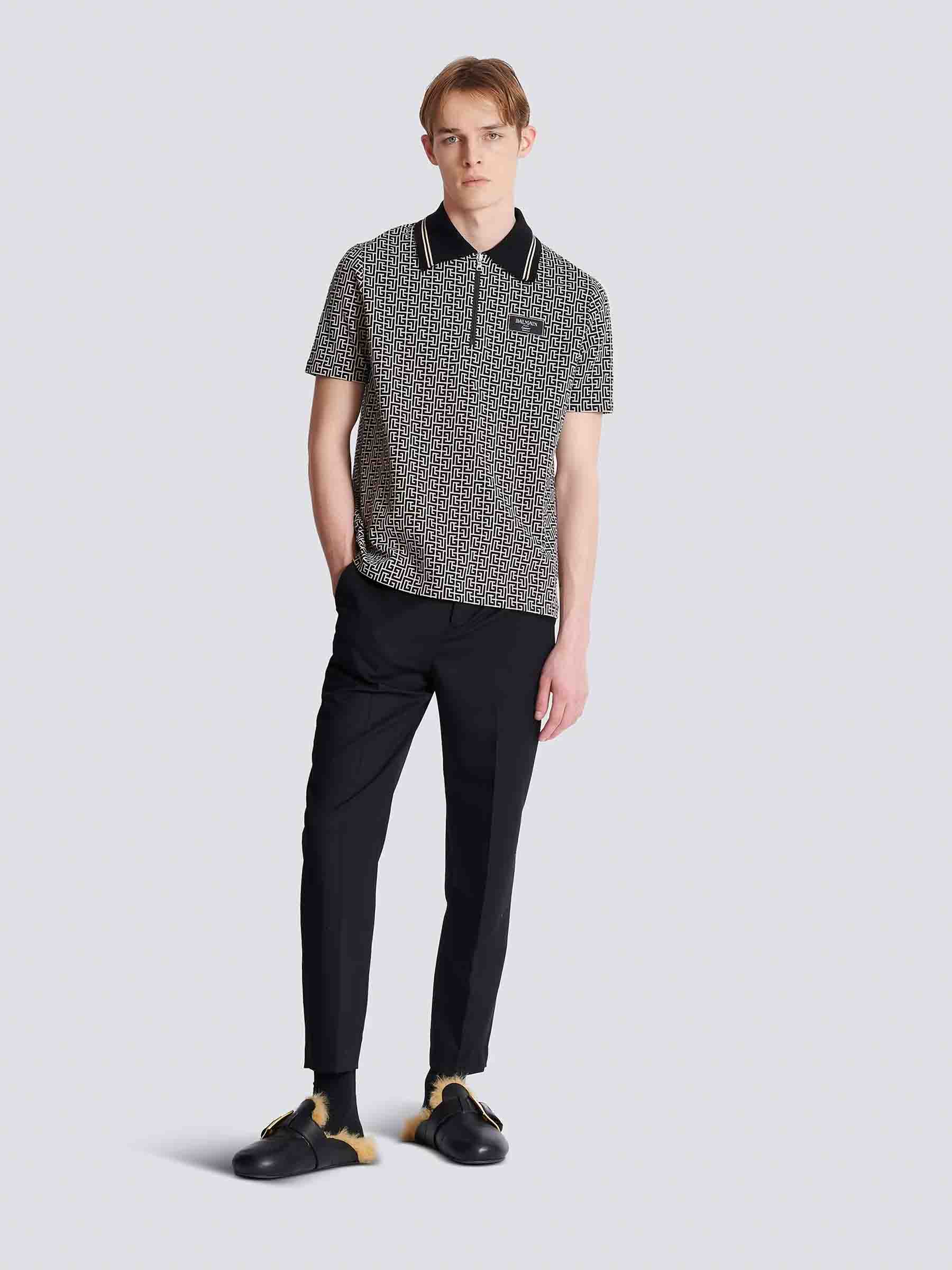 Balmain Hombre Barcelona Polo Monograma PB color Negro sku 552-001651 01 - Foto 2