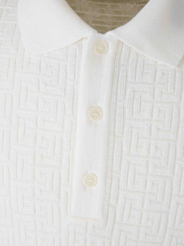 Balmain Hombre Barcelona Polo Punto Monograma color Camel sku 552-001652 01 - Foto 3
