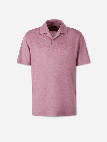 Zegna Hombre Barcelona Polo Liso Lino color Rosa Envejecido sku 552-001656 01 - Foto 1