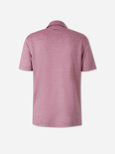 Zegna Hombre Barcelona Polo Liso Lino color Rosa Envejecido sku 552-001656 01 - Foto 2