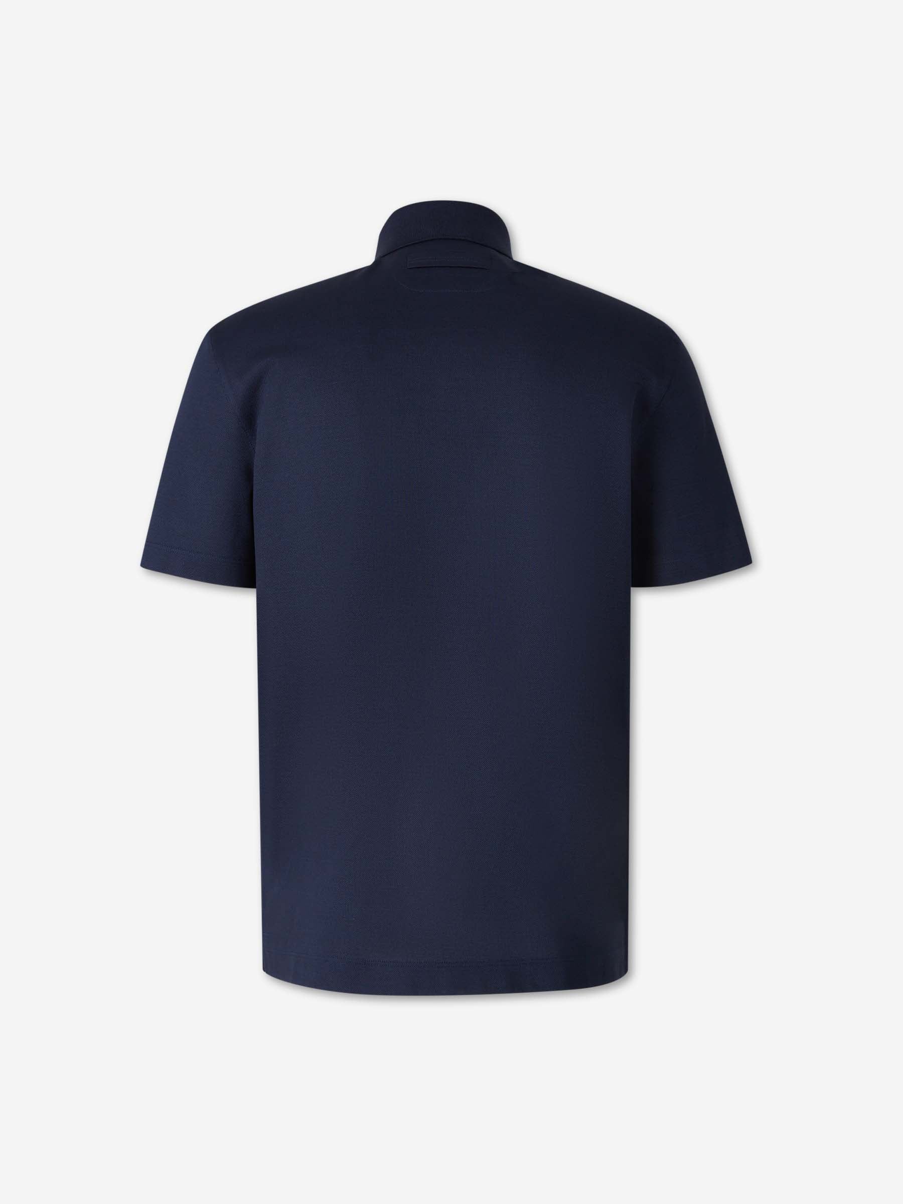 Zegna Hombre Barcelona Polo Algodón color Azul Marino sku 552-001658 01 - Foto 2