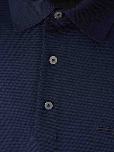Zegna Hombre Barcelona Polo Algodón color Azul Marino sku 552-001658 01 - Foto 3
