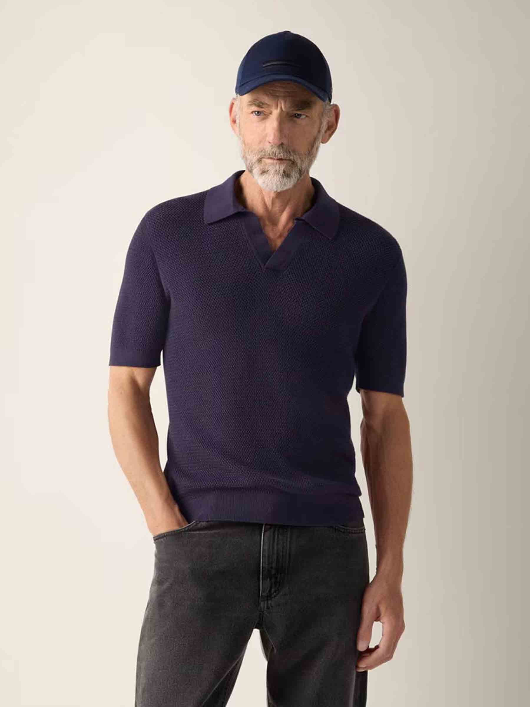 Zegna Hombre Barcelona Polo de Punto color Azul Marino sku 552-001660 01 - Foto 2