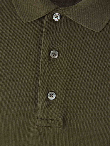 Tom Ford Hombre Barcelona Polo Liso Algodón color Verde Militar sku 552-001662 03 - Foto 3